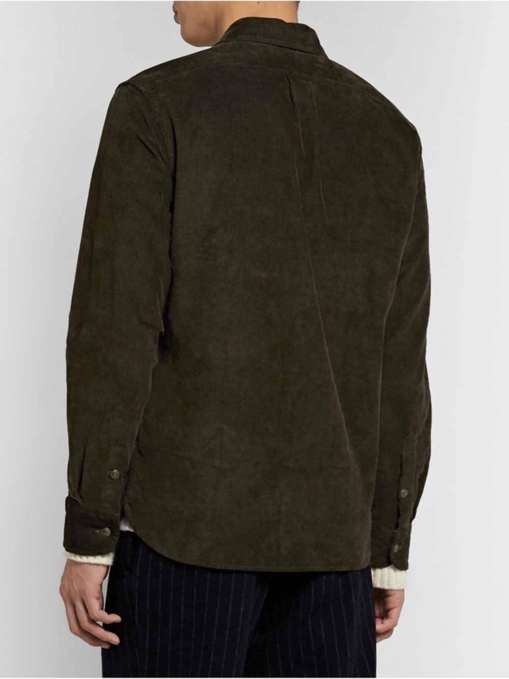 J. Crew Olive Green Corduroy Button-Down Overshirt - Picture 10 of 11